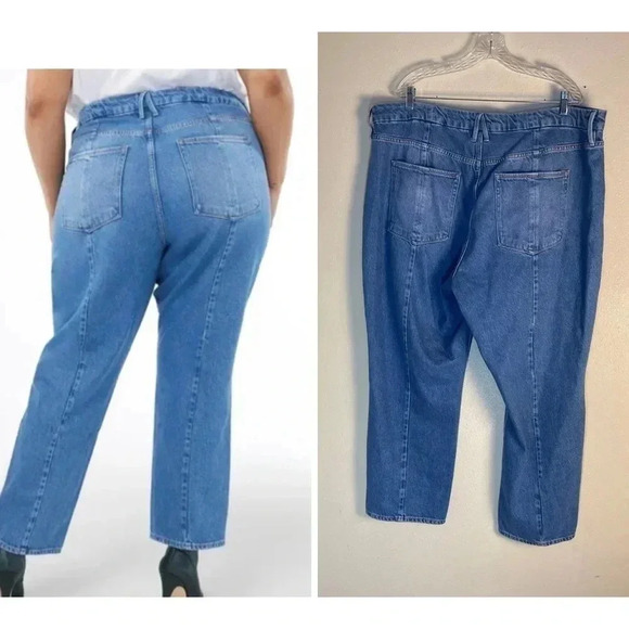 Good American 20 Good Vintage Clean Seams High Rise Jeans Blue NEW w/ TINY FLAW - Picture 2 of 13